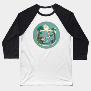 Minhwa: Jumping Carps Terrarium F Type (Korean traditional/folk art) Baseball T-Shirt